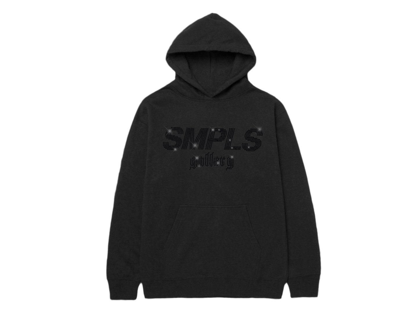 Black on Black Rhinestone Hoodie