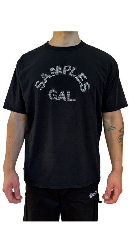 Silver on Black Rhinestone T-Shirt