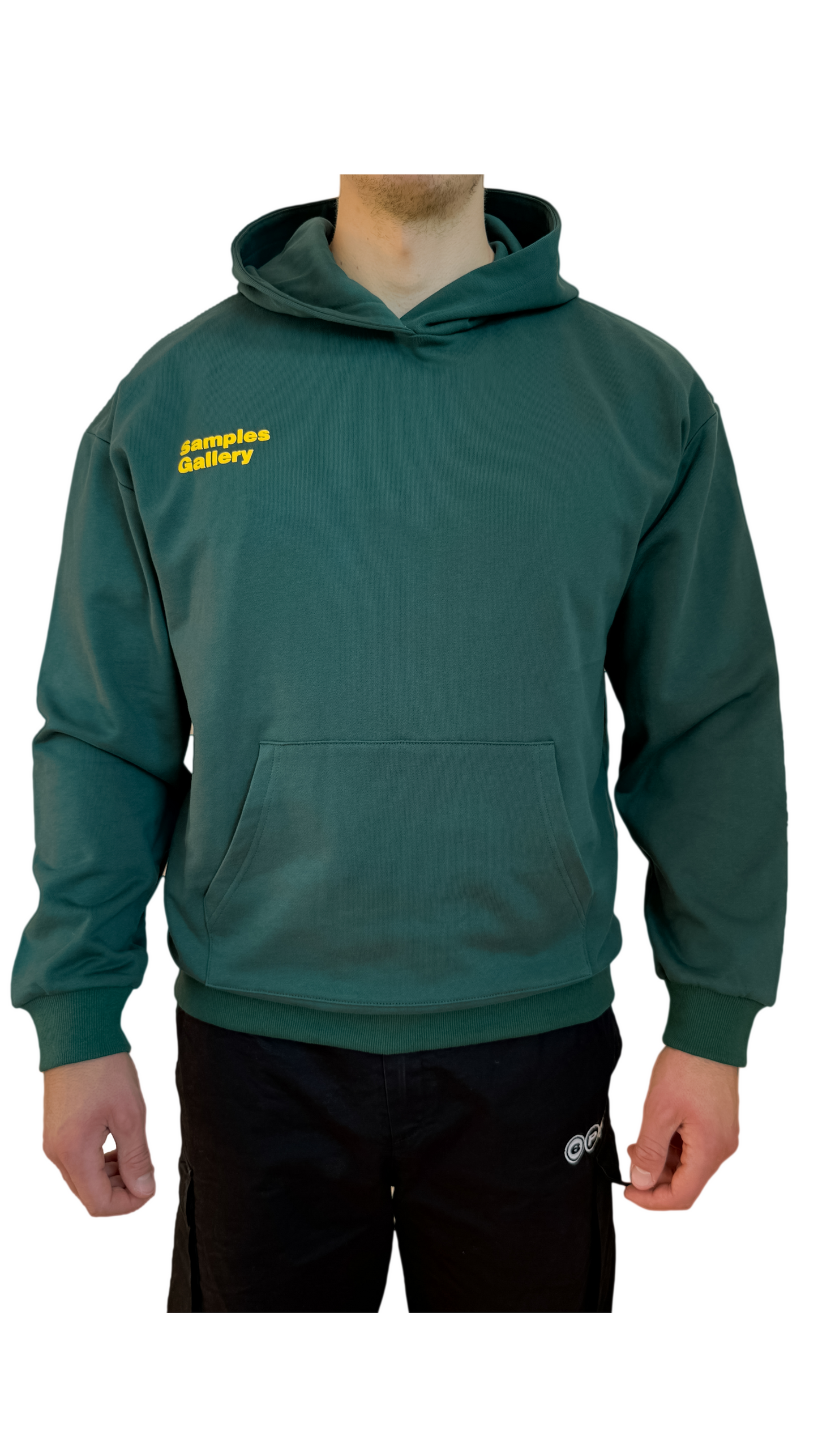 Yellow on Green Puff Print Hoodie