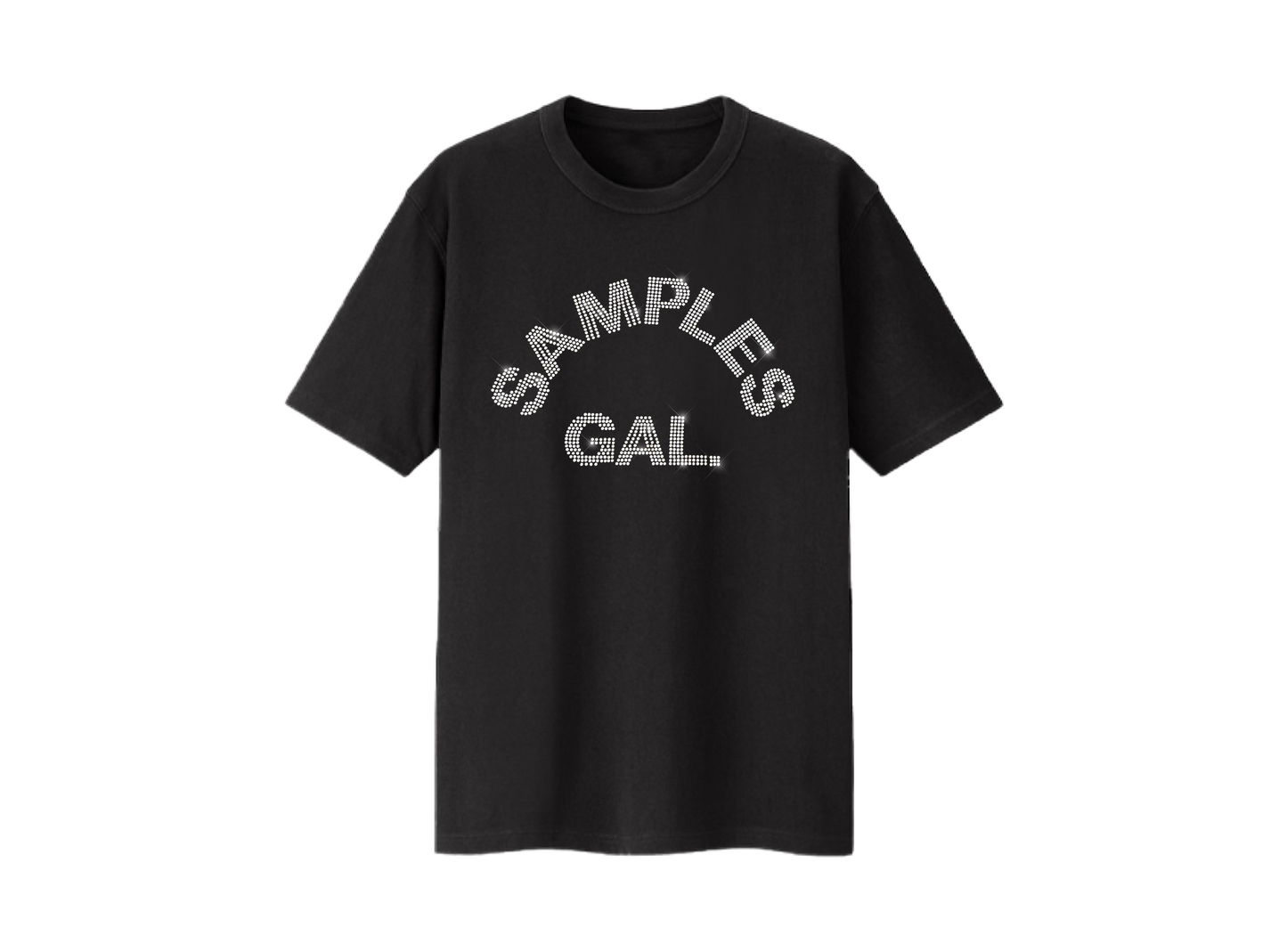 Silver on Black Rhinestone T-Shirt